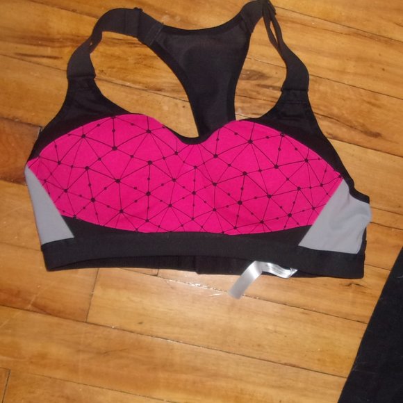 Victoria's Secret Pink and Black Sports Bra - Picture 1 of 2